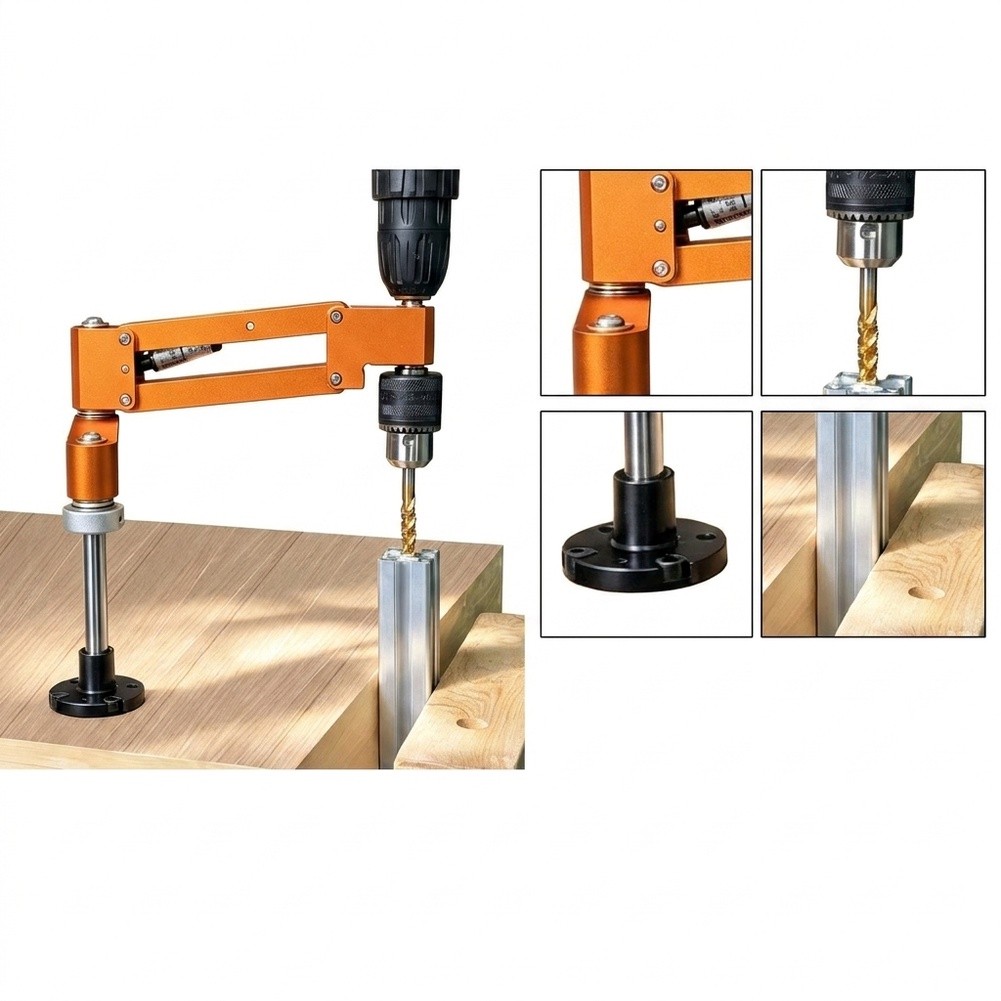 CNC 알루미늄 합금 캔틸레버 태핑 브래킷 핸드 드릴용 - Workshop Hand Tools And Equipment 리뷰 및 가격