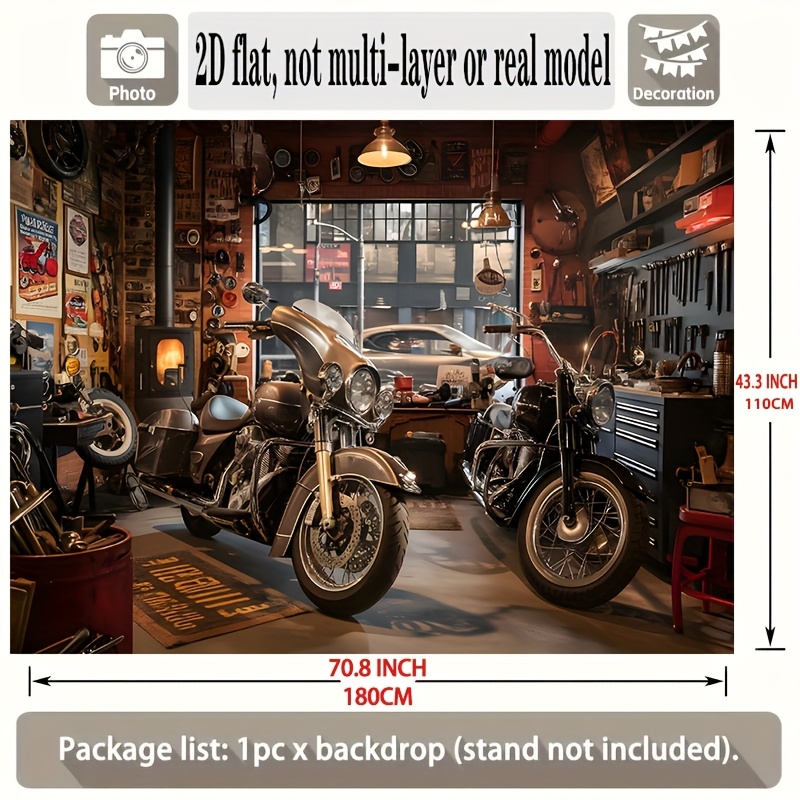 오토바이 차고 태피스트리 클래식 바이크 작업장 도구 맨 - Tools For Motorcycle Workshop 리뷰 및 가격